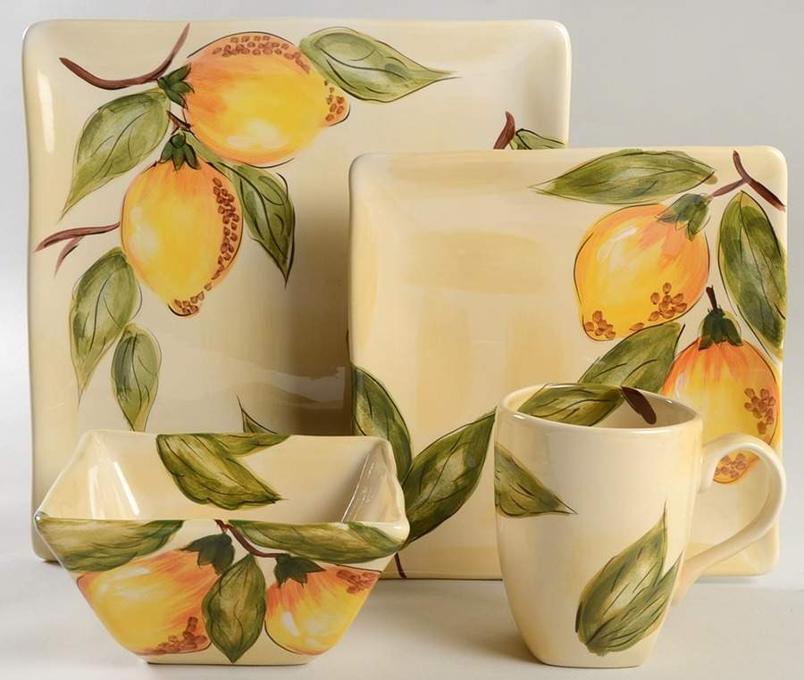 Lemon Orchard 4 Piece Place Setting by Pier 1-1
