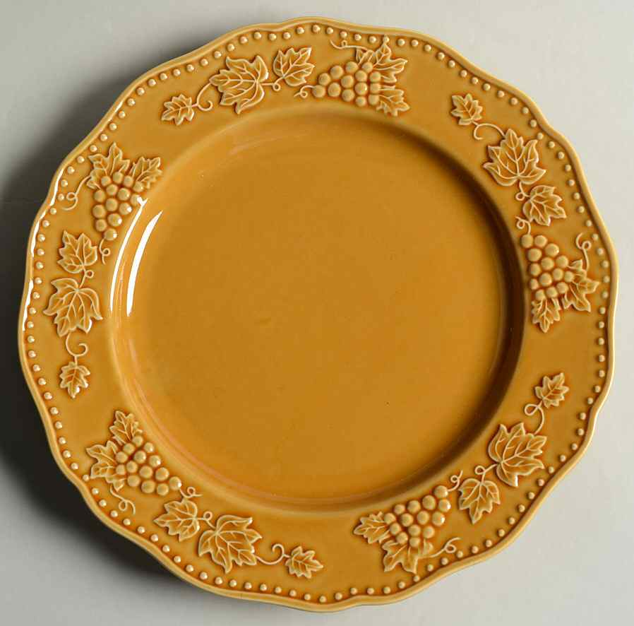 Harvest Gold Dinner Plate by Pier 1-1