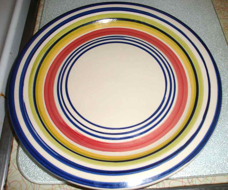 Multi Stripe Dinner Plate by Pier 1-1