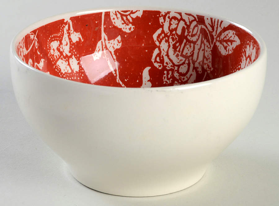 Batik Red Soup/Cereal Bowl by Pier 1-1