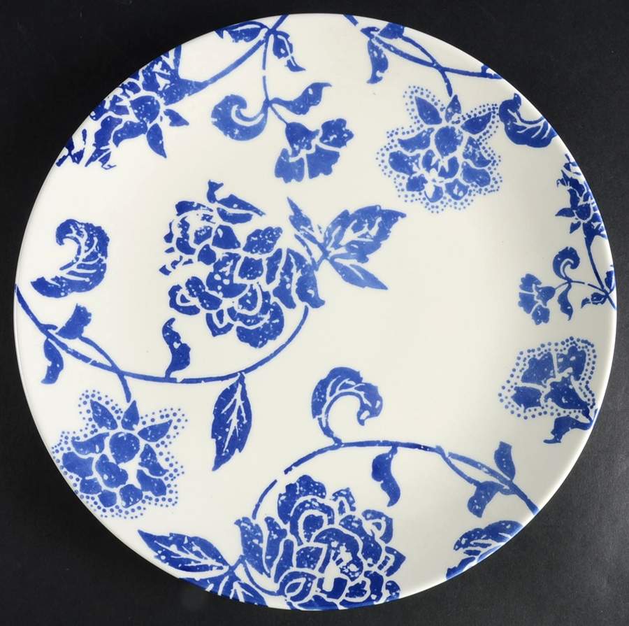 Batik Blue Dinner Plate by Pier 1-1