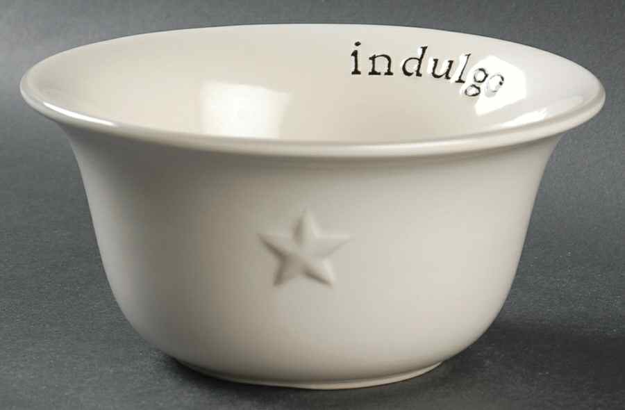 Word Expressions (Embossed Words) Coupe Soup Bowl by Primitives By Kathy-1