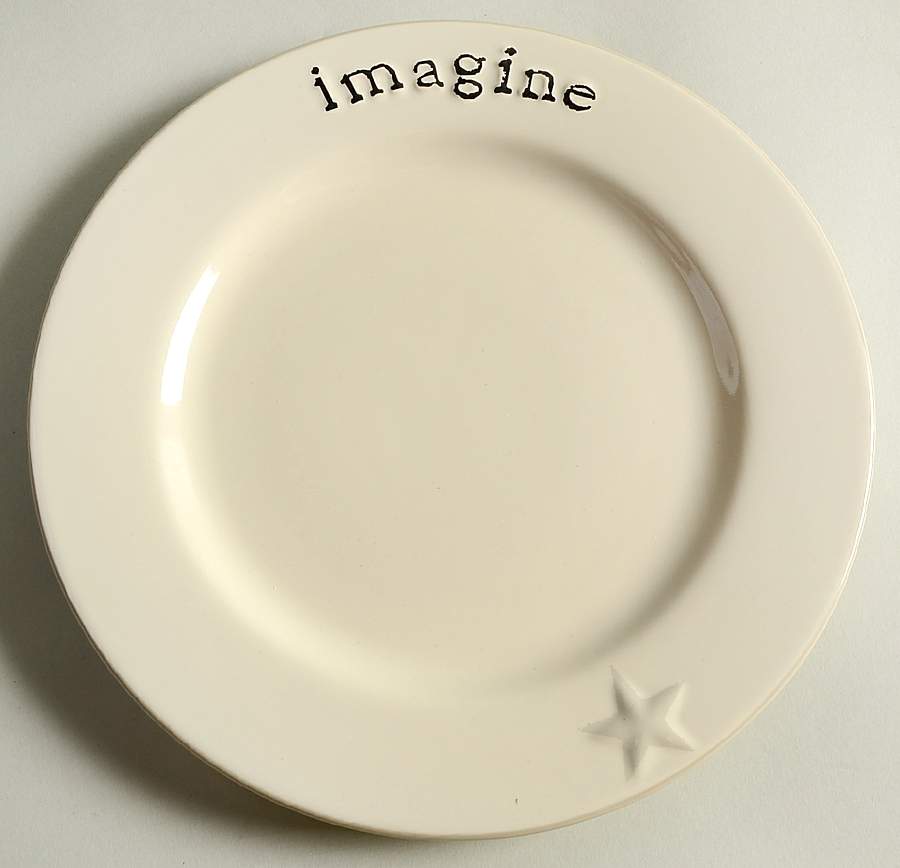 Word Expressions (Embossed Words) Dinner Plate by Primitives By Kathy-1