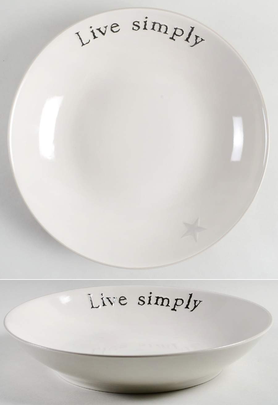 Word Expressions (Embossed Words) 13" Pasta Serving Bowl by Primitives By Kathy-1