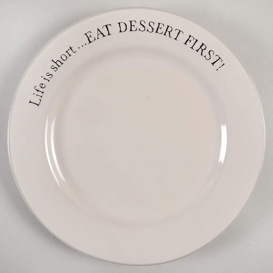 Word Expressions (Embossed Words) Dessert/Pie Plate by Primitives By Kathy-1