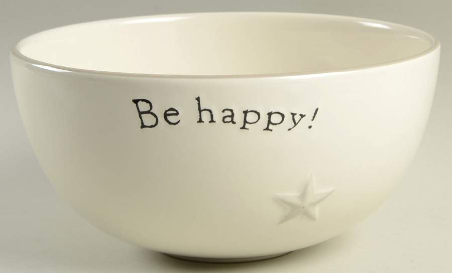 Word Expressions (Embossed Words) 8" Round Serving Bowl by Primitives By Kathy-1