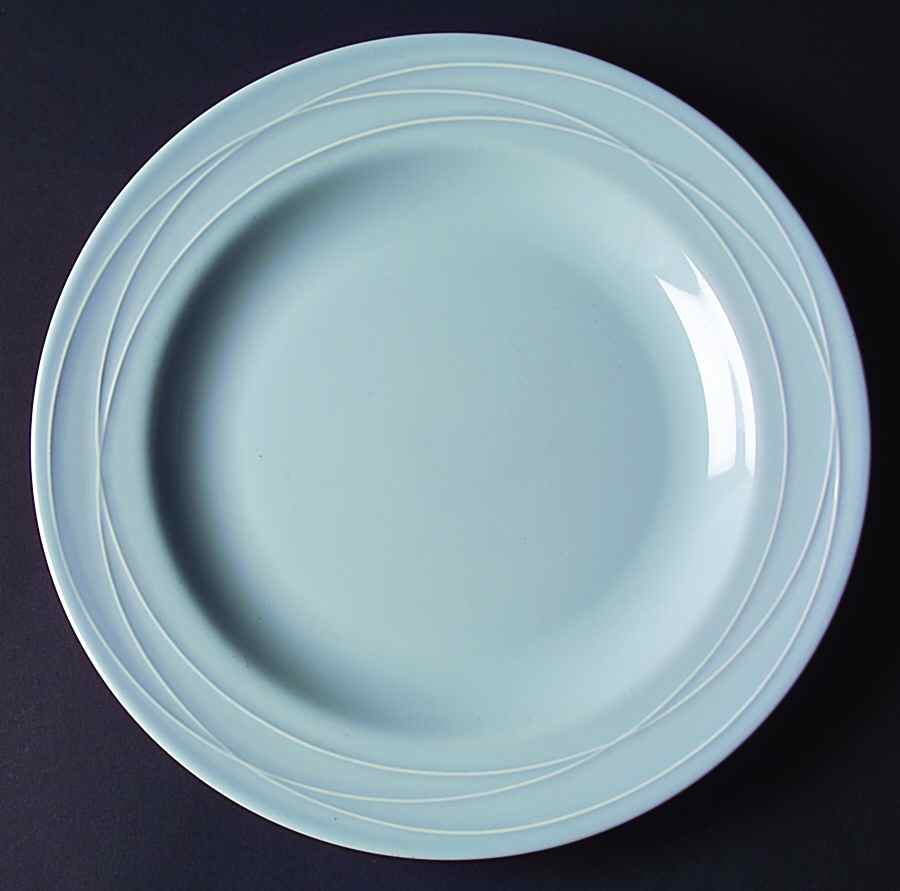 Spiral Light Blue Dinner Plate by Pottery Barn China-1