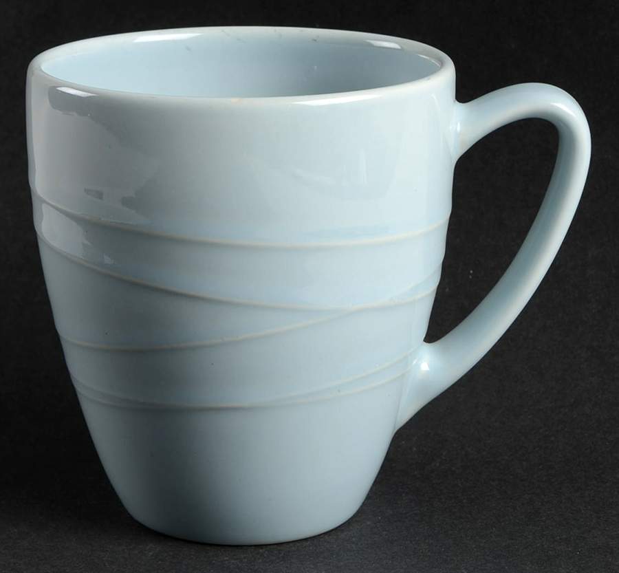 Spiral Light Blue Mug by Pottery Barn China-1