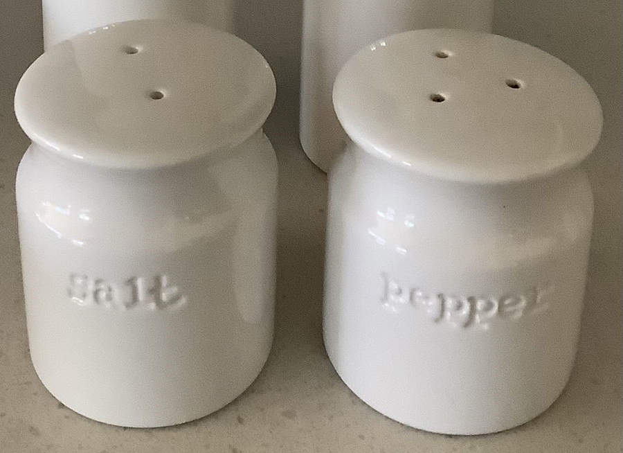 Sausalito Off White Salt & Pepper Set by Pottery Barn China-1