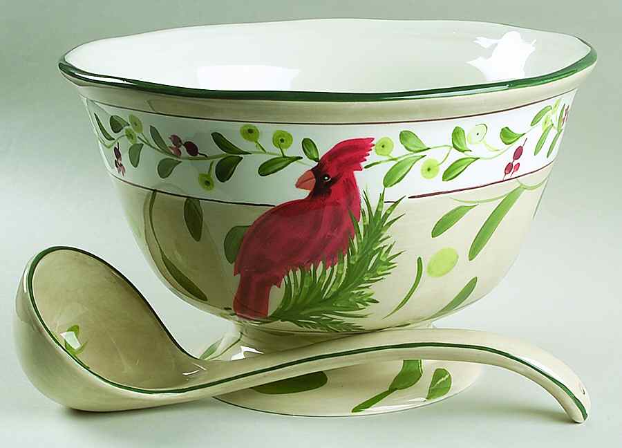 Home for the Holidays Punch Bowl and Ladle by Paula Deen-1