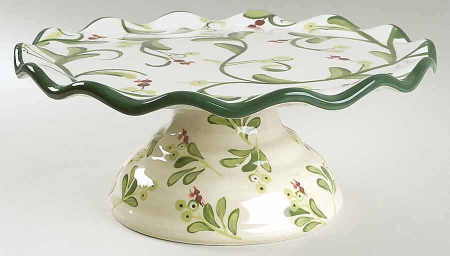 Home for the Holidays 11" Diameter Pedestal Cake Stand by Paula Deen-1