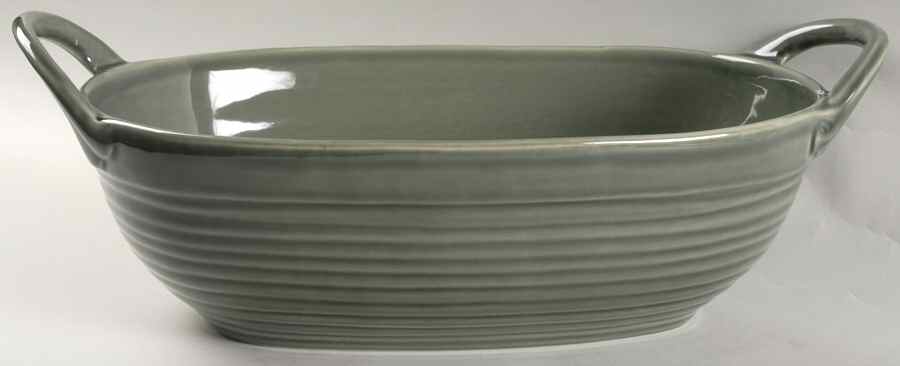 Clermont Blue 14" Large Oval Bowl by Pfaltzgraff-1