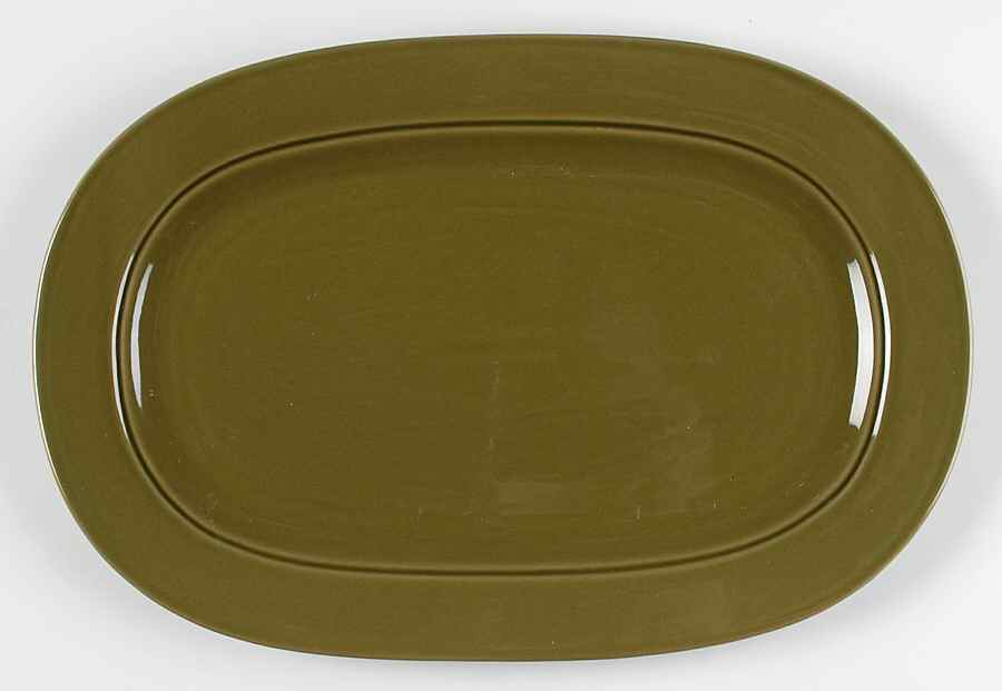 Clermont Moss 15" Oval Serving Platter by Pfaltzgraff-1
