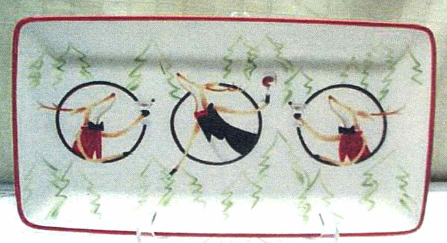 Reindeer Party 16" Rectangular Serving Platter by Pfaltzgraff-1