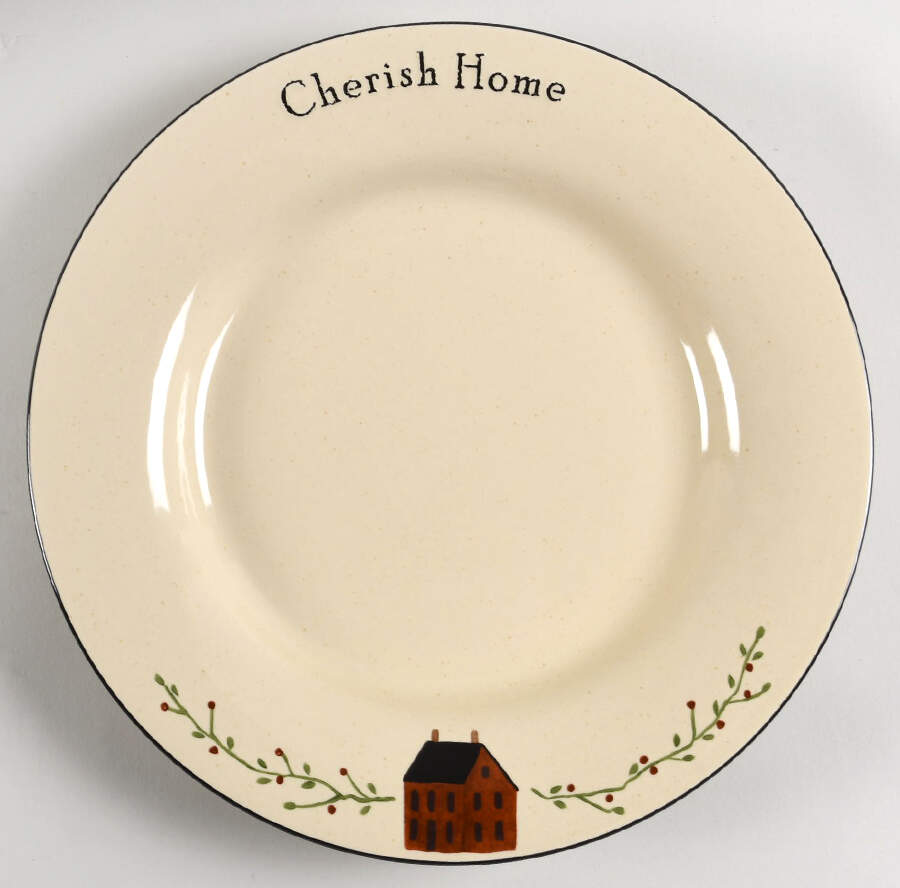 Cherish Home, Friends and Family Dinner Plate by Primitives By Kathy-1