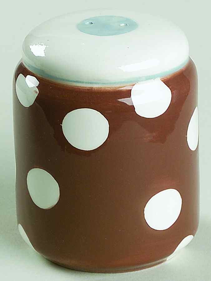Dot Crazy Blue and Brown Salt Shaker by Paula Deen-1