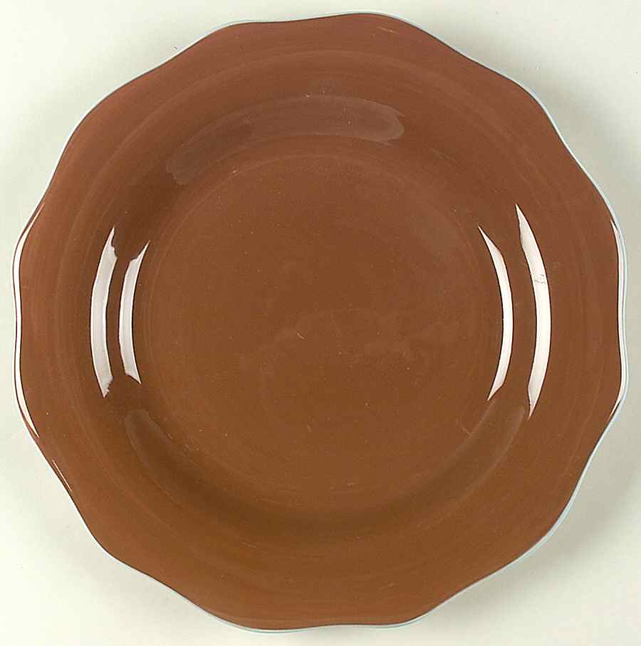 Dot Crazy Blue and Brown Dinner Plate by Paula Deen-1