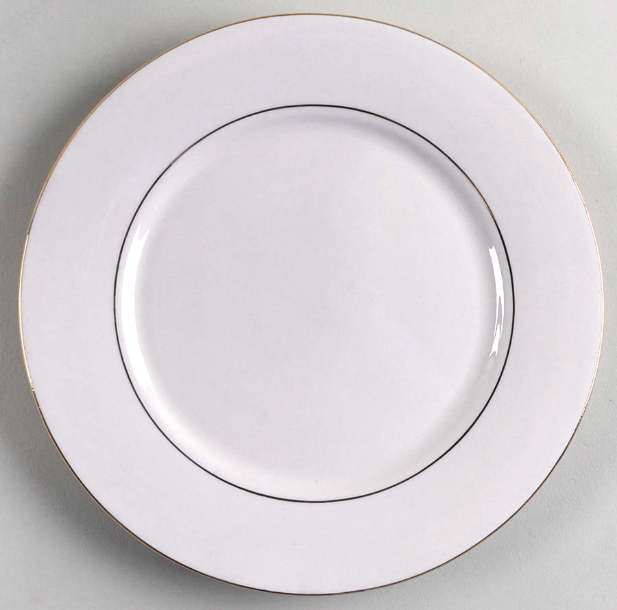 Double Gold Band Salad Plate by Philippe Richard-1