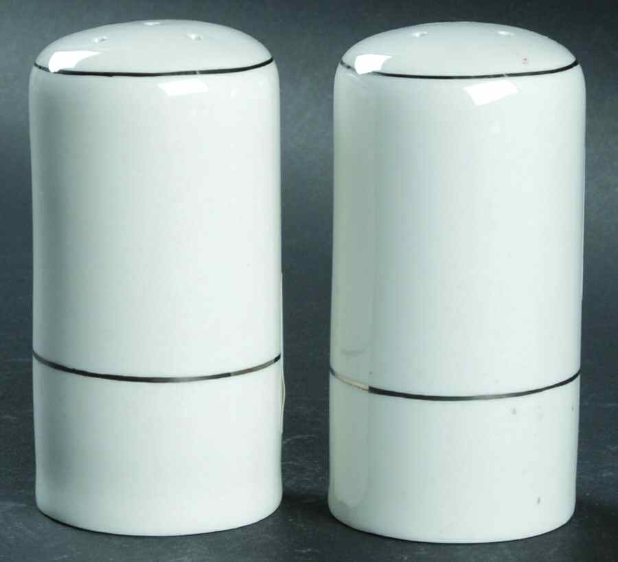 Double Platinum Band Salt & Pepper Set by Philippe Richard-1