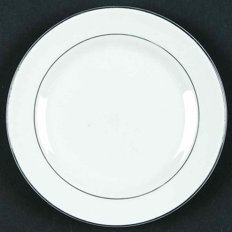 Double Platinum Band Bread & Butter Plate by Philippe Richard-1