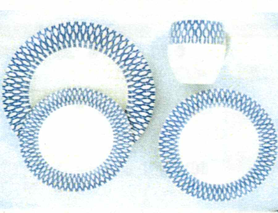 Pinwheel Blue Dinner Plate by Pedrini-1