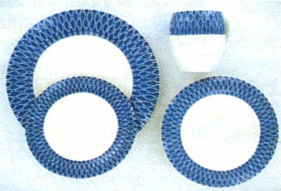 Pinwheel Solid Blue Dinner Plate by Pedrini-1