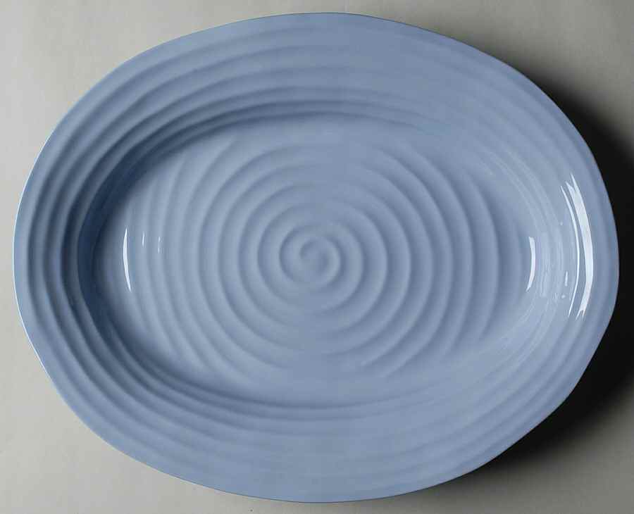 Sophie Conran Forget Me Not 14" Oval Serving Platter by Portmeirion-1