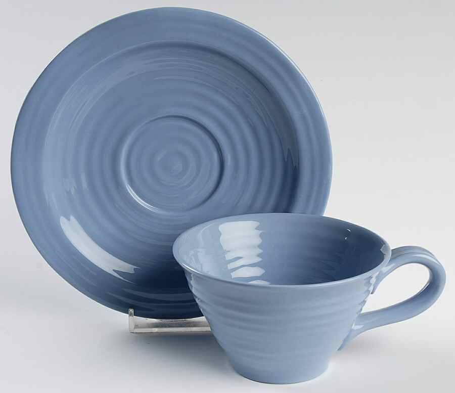 Sophie Conran Forget Me Not Flat Cup & Saucer Set by Portmeirion-1