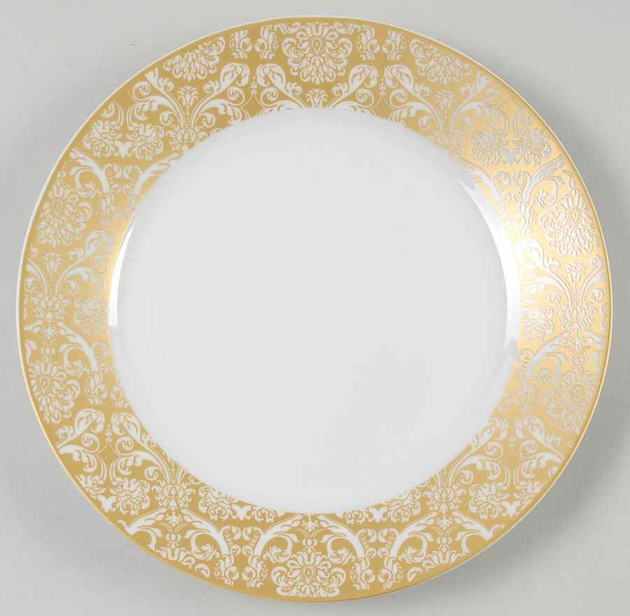 Golden Floral Salad Plate by Pier 1-1