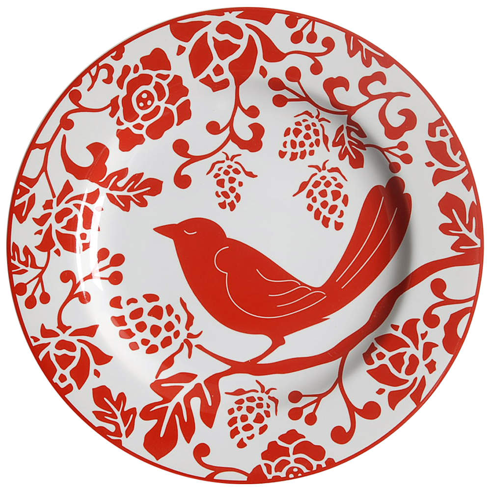 Red Bird Salad/Dessert Plate by Pier 1-1