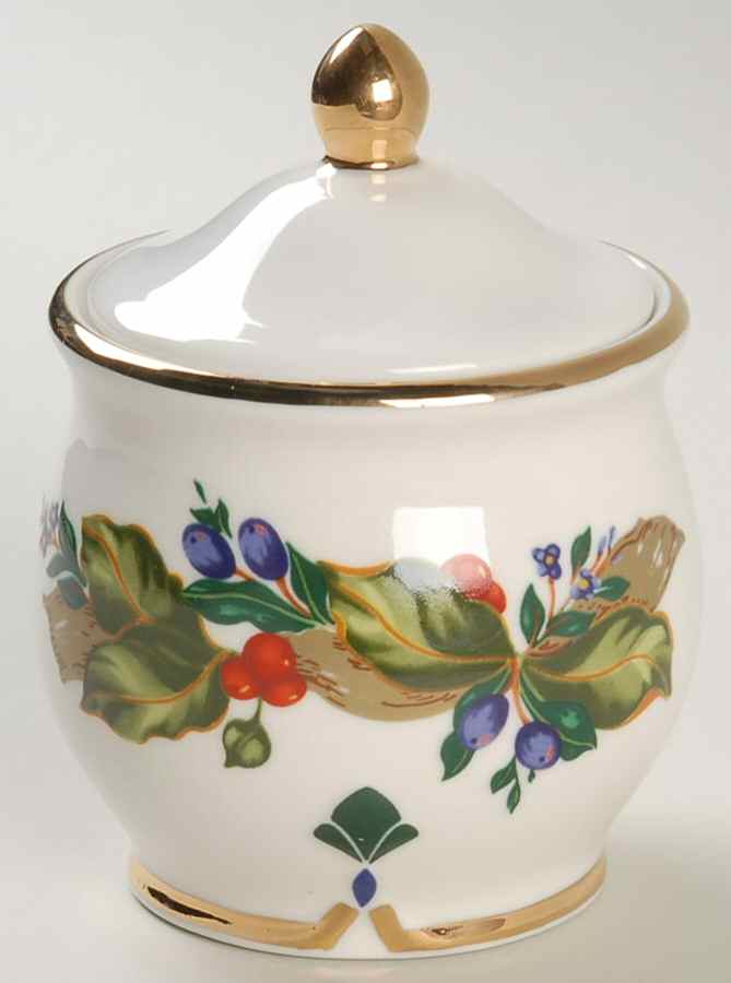 Winter Garden Sugar Bowl & Lid by Princess House-1