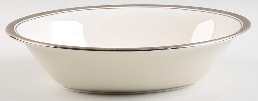 Geneva (White Background) 9" Oval Vegetable Bowl by Pickard-1