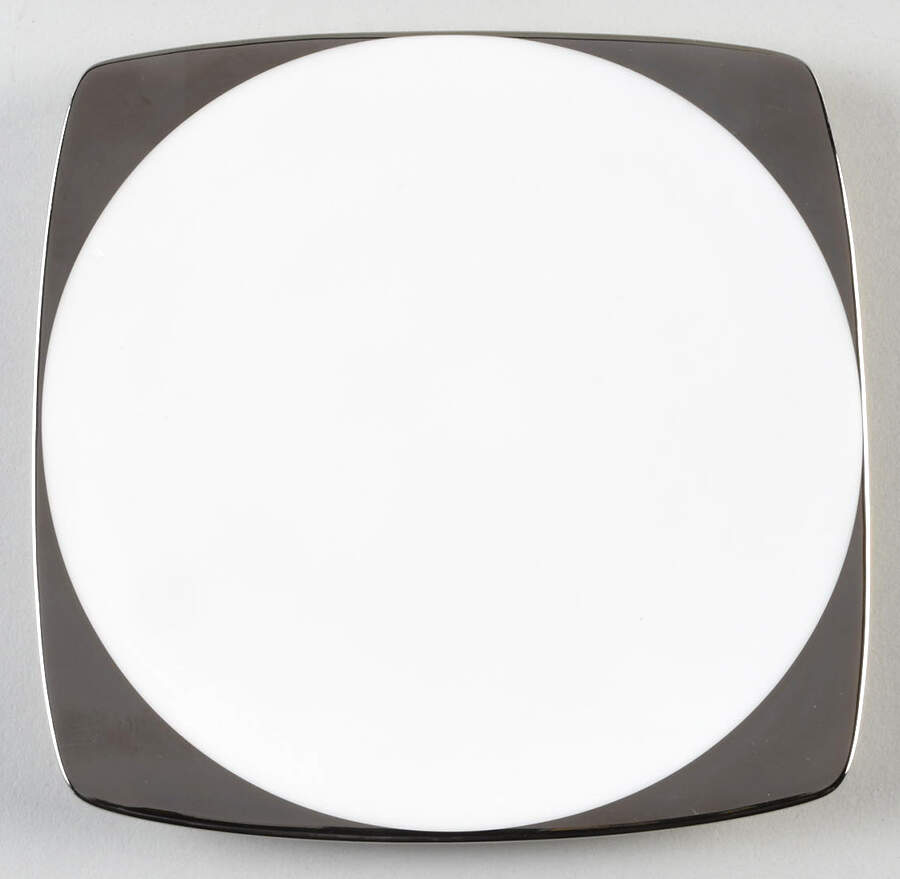 Crescent (White Background) Square Accent Salad Plate by Pickard-1