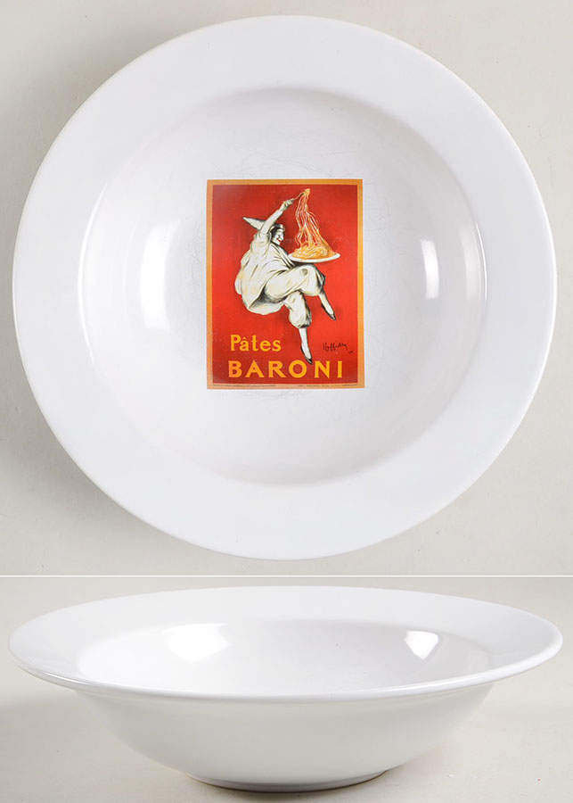 Vintage Posters 10" Individual Pasta Bowl by Pottery Barn China-1