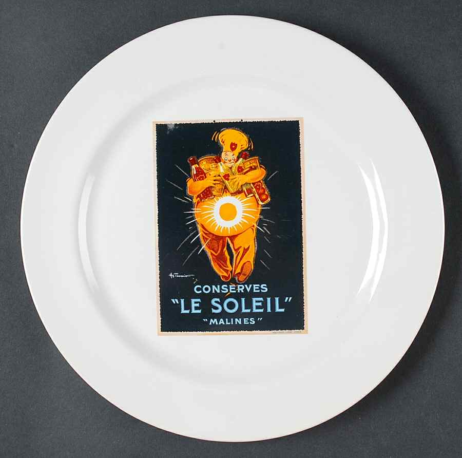 Vintage Posters Dinner Plate by Pottery Barn China-1