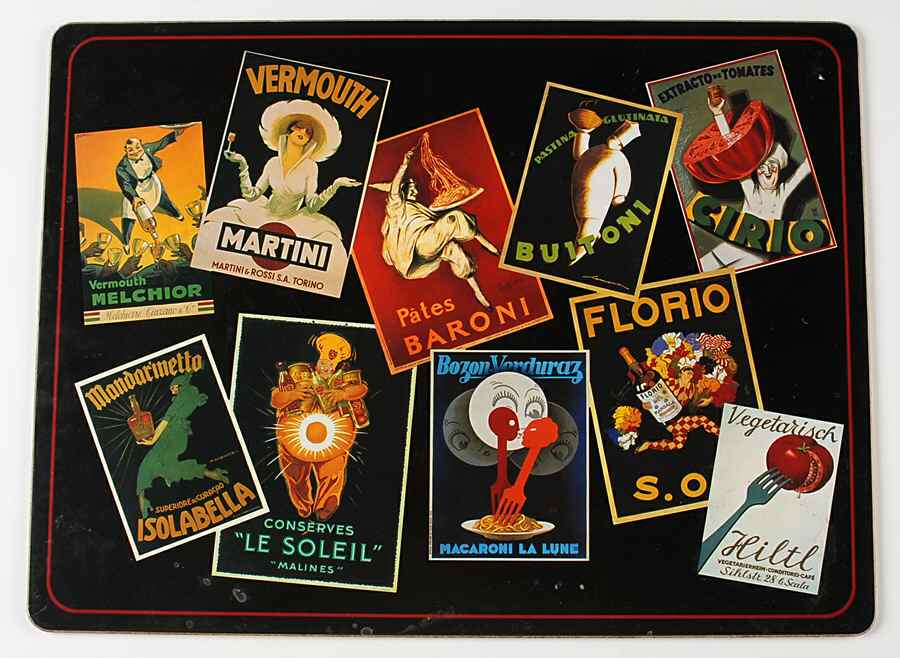 Vintage Posters Corkboard Placemat by Pottery Barn China-1