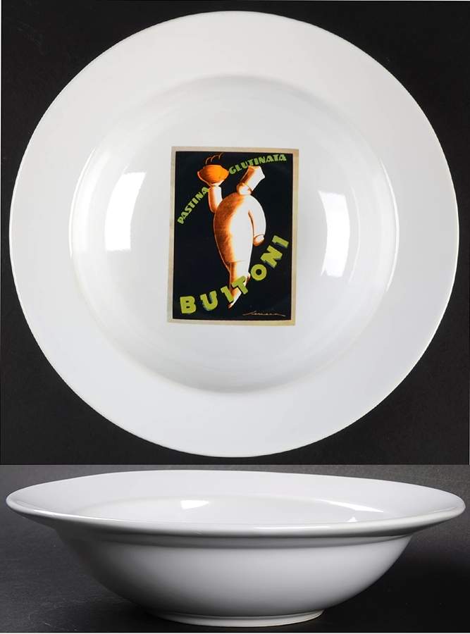 Vintage Posters 9" Individual Pasta Bowl by Pottery Barn China-1