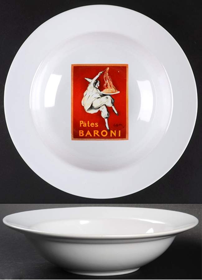 Vintage Posters 9" Individual Pasta Bowl by Pottery Barn China-1