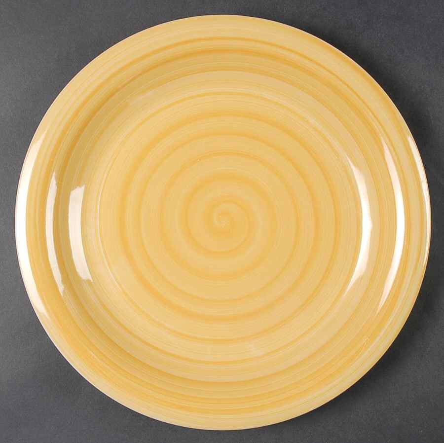 Swirl Golden Yellow Dinner Plate by Philippe Richard-1