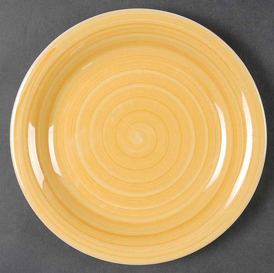 Swirl Golden Yellow Salad Plate by Philippe Richard-1