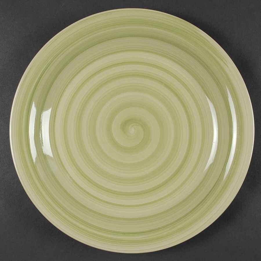 Swirl Pear Green Dinner Plate by Philippe Richard-1