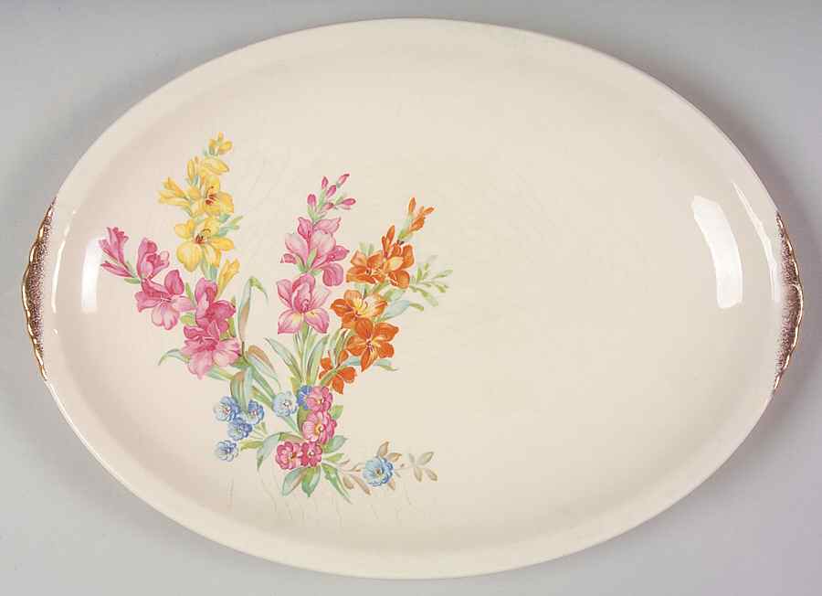 PCP258 12" Oval Serving Platter by Paden City-1