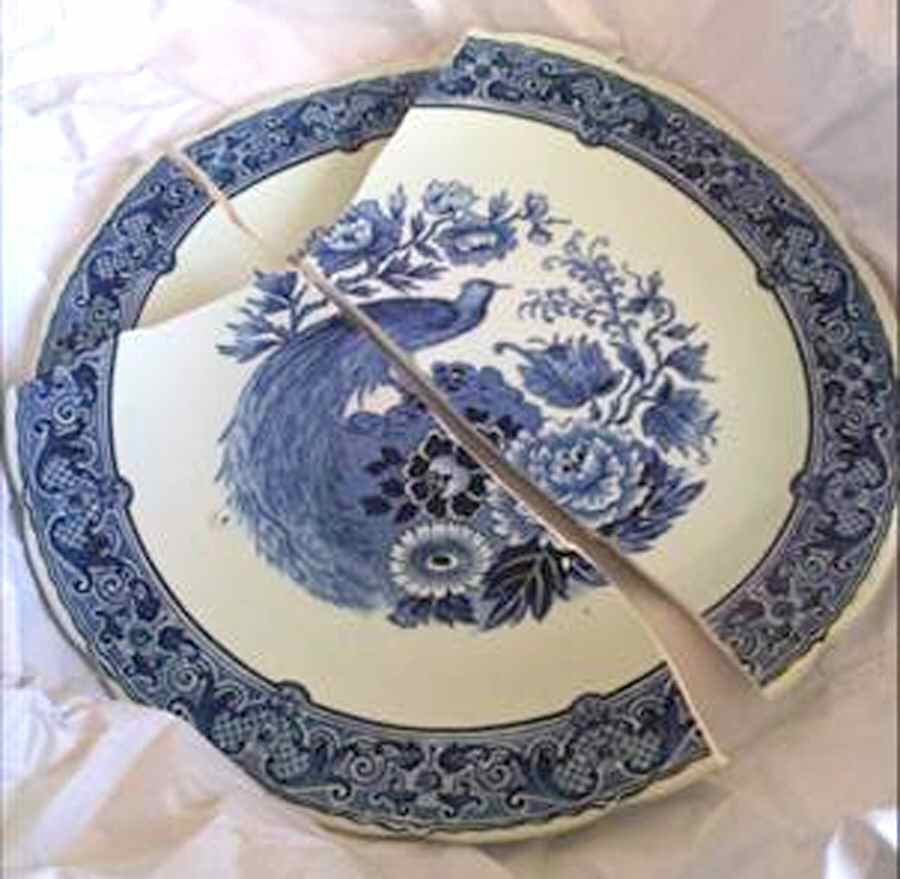 PGO24 13" Chop Plate (Round Platter) by Petrus Regout & Co-1