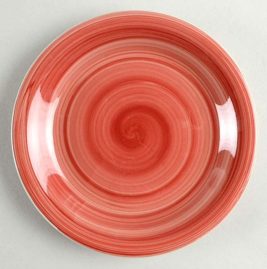 Swirl Cranberry Red Salad Plate by Philippe Richard-1