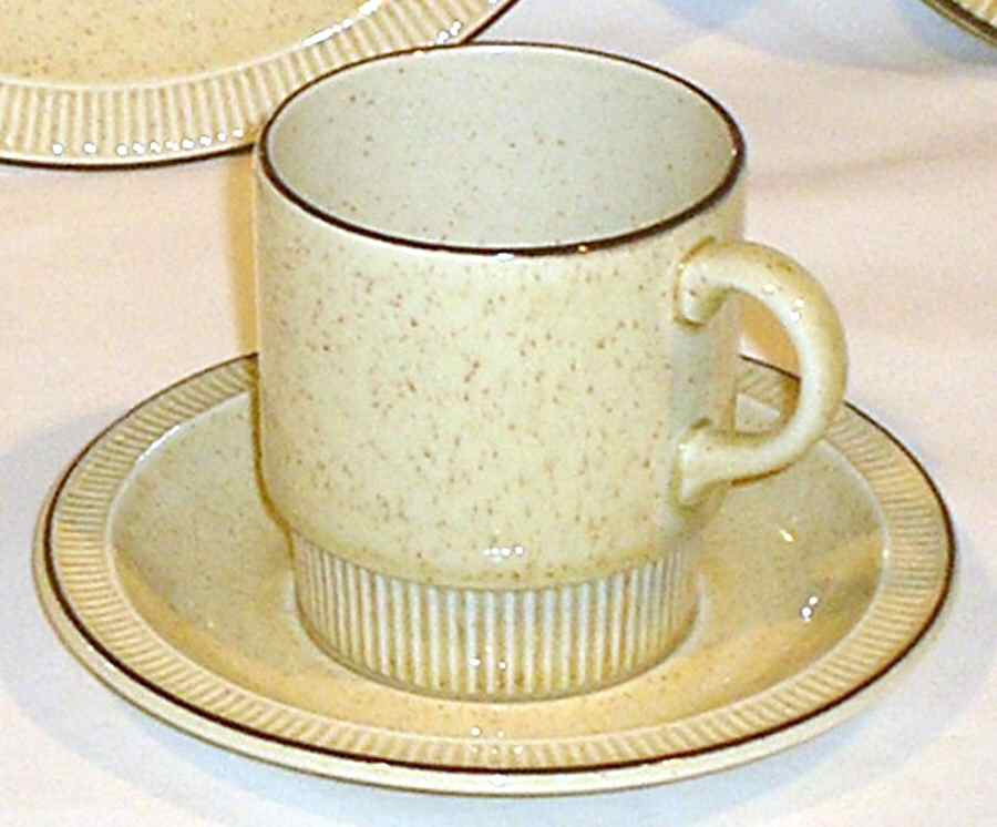 Sherwood Flat Cup & Saucer Set by Poole Pottery-1