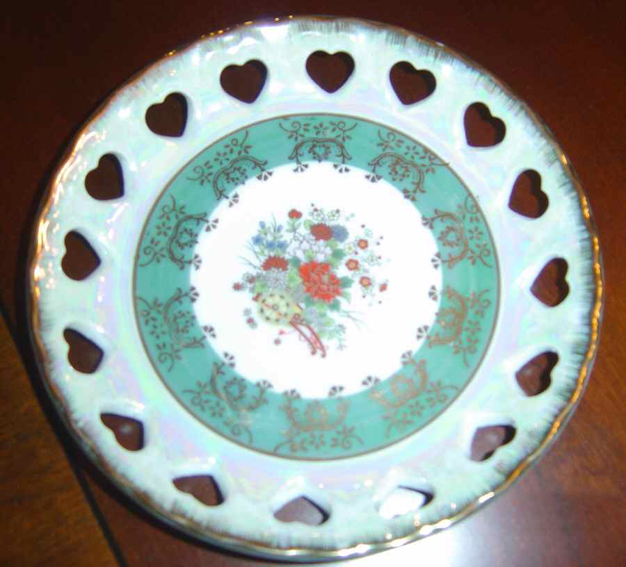 Heritage Blossom (Lusterware Gold Trim) Saucer by Princess House-1