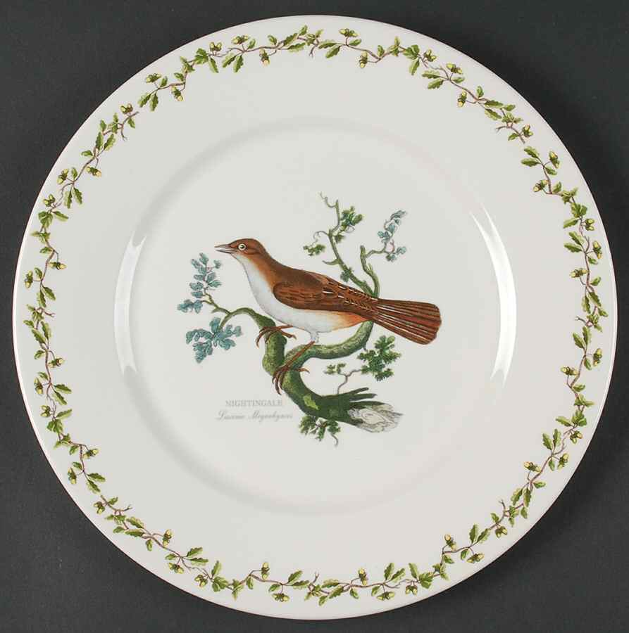 Birds of Britain Dinner Plate with Large 1 3/4" Rim by Portmeirion-1