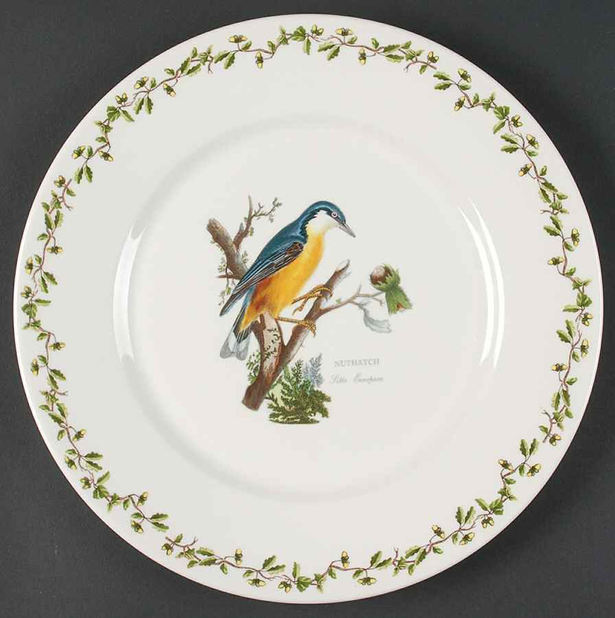 Birds of Britain Dinner Plate with Large 1 3/4" Rim by Portmeirion-1