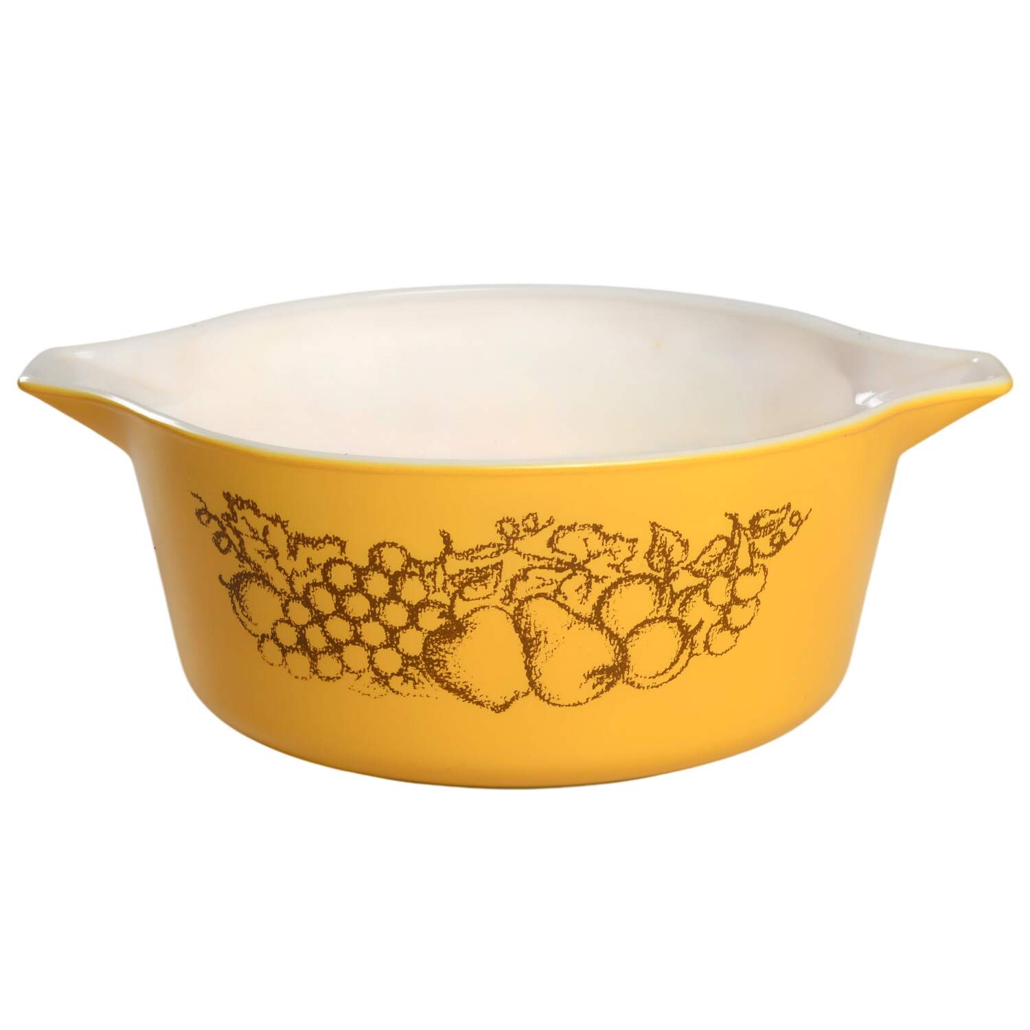 Old Orchard 2.5 Qt Round Covered Casserole No Lid by Pyrex-1