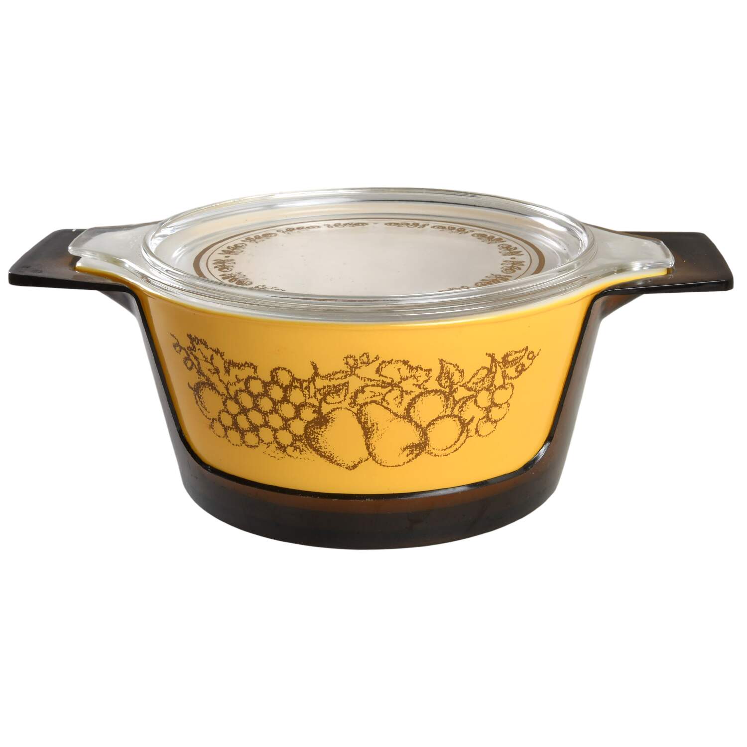 Old Orchard 2.5 Qt Round Covered Casserole by Pyrex-1